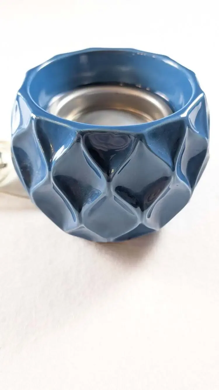 Yankee Candle Wax Warmer Electric Timer Blue SPW-100 Intertek Modern Pottery Wor